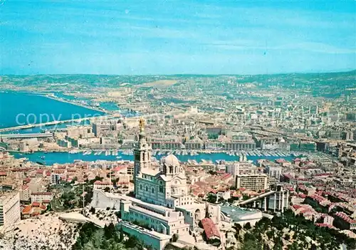 Marseille Bouches du Rhone Fliegeraufnahme Notre Dame Hafen