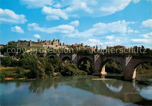 Carcassonne Le Pont Vieux sur l Aude Kat. Carcassonne