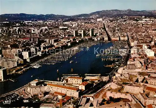 Marseille Bouches du Rhone Fliegeraufnahme Hafen