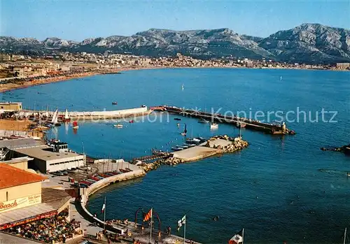 Marseille Bouches du Rhone Fliegeraufnahme Uferpromenade