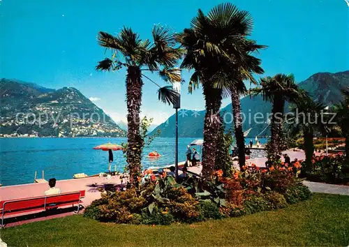 AK / Ansichtskarte Paradiso Lago di Lugano Seepromenade Monte Bre Kat. Paradiso