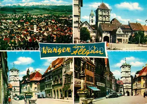 AK / Ansichtskarte Wangen Allgaeu Panorama Stadttor Marktplatz Kat. Wangen im Allgaeu