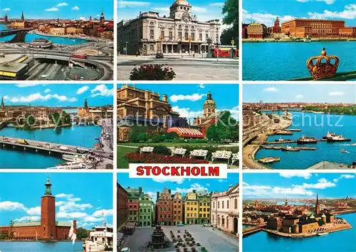 AK / Ansichtskarte Stockholm Sehenswuerdigkeiten der Stadt Schloss Krone Kat. Stockholm