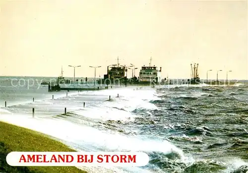 AK / Ansichtskarte Ameland bij Storm Kat. Niederlande