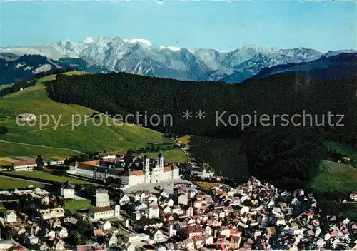 AK / Ansichtskarte Einsiedeln SZ Alpenpanorama Fliegeraufnahme Kat. Einsiedeln