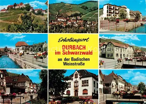 AK / Ansichtskarte Durbach Teilansichten Erholungsort an der Badischen Weinstrasse Kat. Durbach Schwarzwald