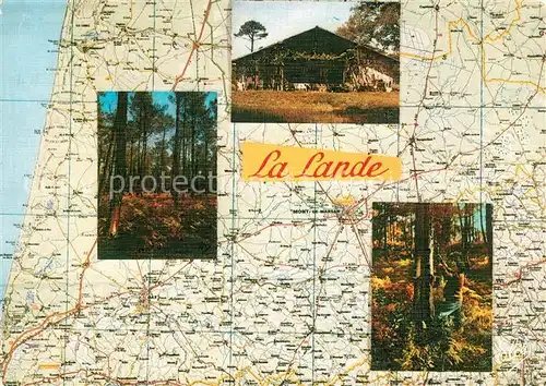 AK / Ansichtskarte Landes Carte routiere Recta Foldex Sud Ouest Pyrenees Routier Landois Kat. Landes