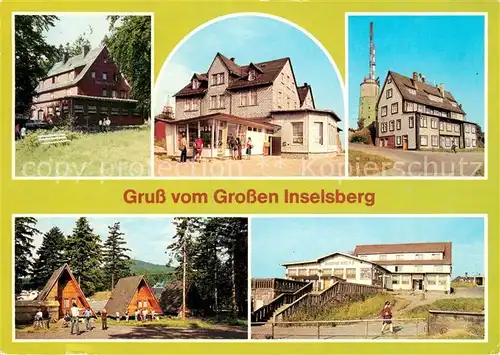 AK / Ansichtskarte Schmalkalden Grosser Inselsberg Ferienheim Haus am Reitstein HO Gaststaette Jugendherberge Wanderhuetten Grenzwiese Berggasthof Kat. Schmalkalden