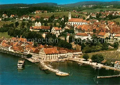 AK / Ansichtskarte Meersburg Bodensee Hafen Fliegeraufnahme Kat. Meersburg