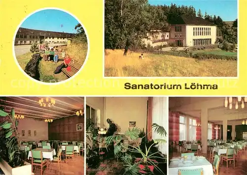 AK / Ansichtskarte Loehma Munschwitz Sanatorium Restaurant
