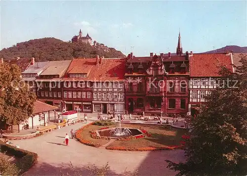 AK / Ansichtskarte Wernigerode Harz Nicolaiplatz Blick zum Schloss Kat. Wernigerode