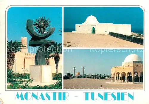 AK / Ansichtskarte Monastir Tunesie Ribat Grabstaette Sidi Mansur Mausoleum Familie Bourguiba
