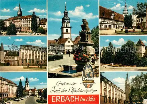 AK / Ansichtskarte Erbach Odenwald Rathaus Brunnen Ortsansichten Kat. Erbach