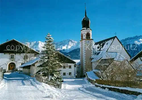 AK / Ansichtskarte Fiss Tirol Kirche Winterlandschaft Kat. Fiss