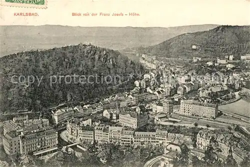 AK / Ansichtskarte Karlsbad Eger Blick von der Franz Josefs Hoehe