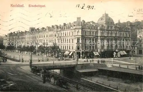 AK / Ansichtskarte Karlsbad Eger Elisabethquai