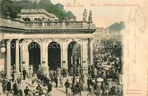 AK / Ansichtskarte Karlsbad Eger Muehlbrunnen Colonnade