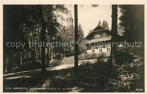 AK / Ansichtskarte Hainberg Erding Unterkunftshaus mit Bismarckturm Kat. Steinkirchen