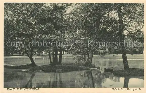 AK / Ansichtskarte Bad Bentheim Teich im Kurpark Kat. Bad Bentheim