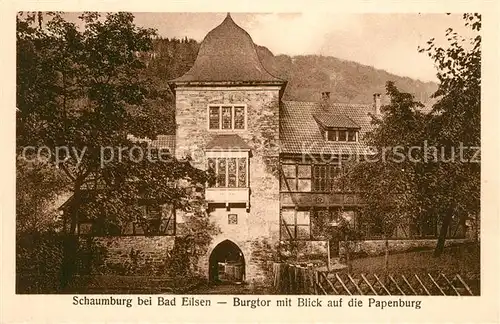 AK / Ansichtskarte Schaumburg Rinteln Burgtor mit Papenburg Kat. Rinteln