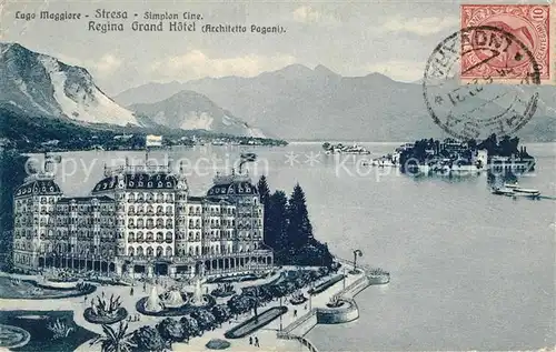AK / Ansichtskarte Stresa Lago Maggiore Regina Grand Hotel Simplon Cine