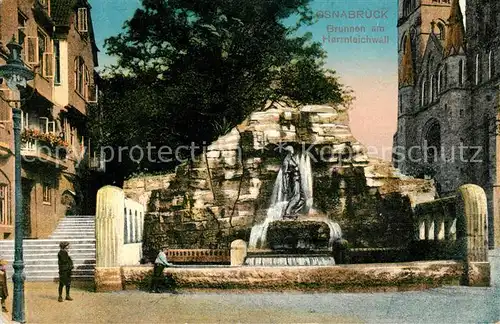 AK / Ansichtskarte Osnabrueck Brunnen am Herrnteichwall Kat. Osnabrueck