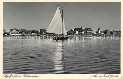 AK / Ansichtskarte Insel Juist Segeljacht im Wattenmeer Kat. Norderney