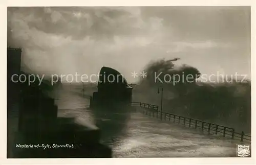 AK / Ansichtskarte Westerland Sylt Sturmflut Kat. Westerland