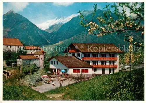 AK / Ansichtskarte Schenna Meran Pension Starkenberg Alpen Baumbluete Kat. Italien