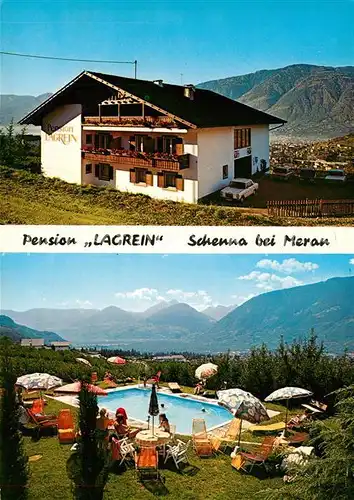 AK / Ansichtskarte Schenna Meran Pension Lagrein Swimming Pool Alpenpanorama Kat. Italien