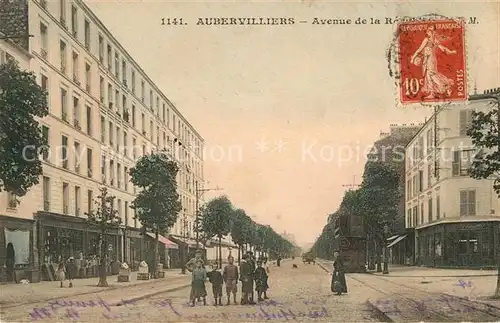 AK / Ansichtskarte Aubervilliers Avenue Republic Kat. Aubervilliers