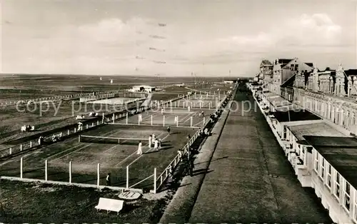 AK / Ansichtskarte Norderney Nordseebad Kaiserstrasse Tennisplaetze Kat. Norderney