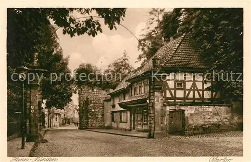 AK / Ansichtskarte Hann. Muenden Obertor Kat. Hann. Muenden