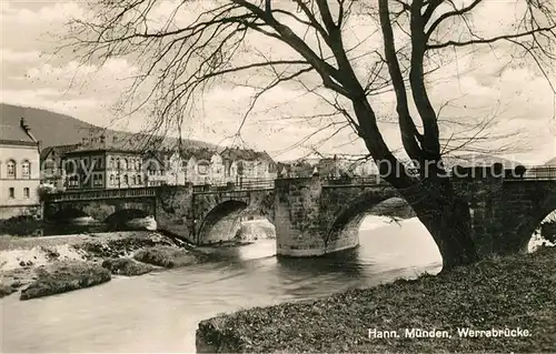 AK / Ansichtskarte Hann. Muenden Werrabruecke Kat. Hann. Muenden