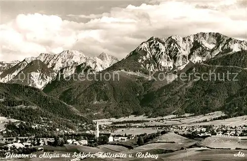 AK / Ansichtskarte Pfronten Fliegeraufnahme mit Schlicke Koellerspitze Rossberg Kat. Pfronten