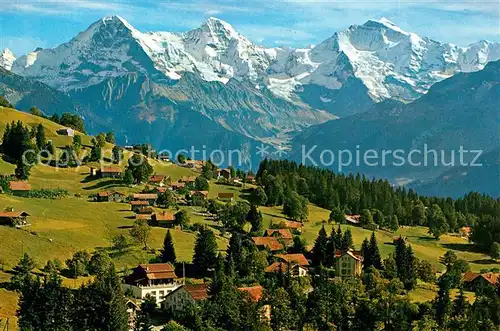 AK / Ansichtskarte Beatenberg Waldegg Finsteraarhorn Eiger Moenche Jungfrau Kat. Beatenberg