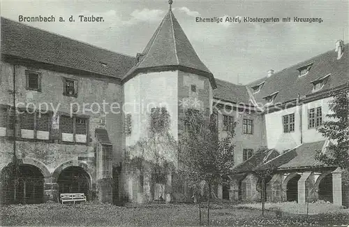 AK / Ansichtskarte Bronnbach Abtei Klostergarten mit Kreuzgang Kat. Wertheim