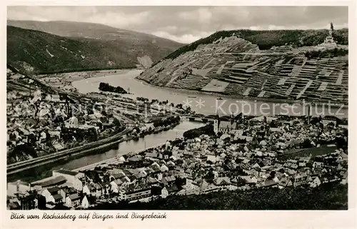 AK / Ansichtskarte Bingen Rhein Blick vom Rochusberg auf Bingerbrueck Kat. Bingen am Rhein