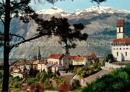 AK / Ansichtskarte Chur GR Hof mit Calanda Kat. Chur