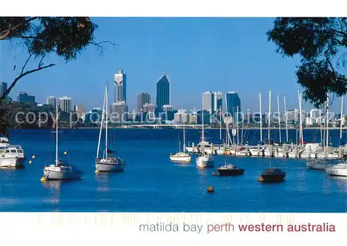 AK / Ansichtskarte Perth Western Australia Segelhafen Matilda Bay Kat. Perth