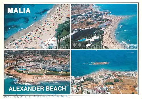 AK / Ansichtskarte Malia Fliegeraufnahmen Strand Alexander Beach Kat. Insel Kreta