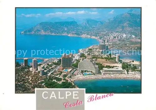 AK / Ansichtskarte Calpe Fliegeraufnahme Costa Blanca Kat. Alicante