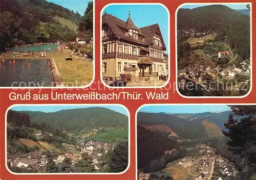 AK / Ansichtskarte Unterweissbach Ferienheim Goldene Lichte Blick von Schiefergruben und Quittelsberg  Kat. Unterweissbach