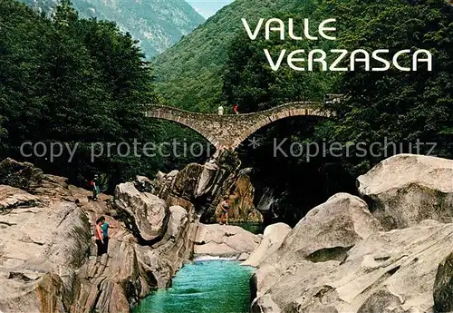 AK / Ansichtskarte Valle Verzasca Steinbruecke Lavertezza Kat. Locarno