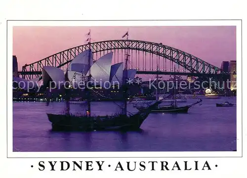 AK / Ansichtskarte Sydney New South Wales Opera First Fleet at Farm Cove Kat. Sydney