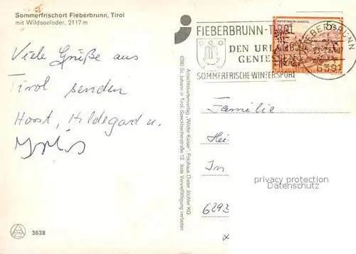 AK / Ansichtskarte Fieberbrunn Tirol mit Wildseeloder Kat. Fieberbrunn