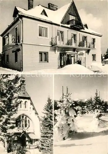 AK / Ansichtskarte Semmering Niederoesterreich Hotel Restaurant Loeffler Kirche Winterpanorama Kat. Semmering