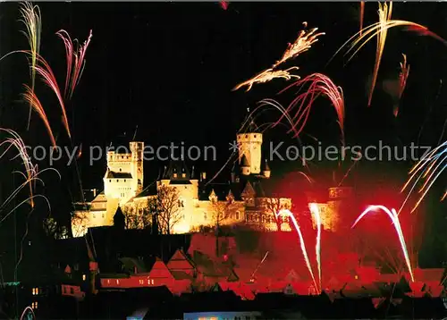 AK / Ansichtskarte Braunfels Schlossbeleuchtung mit Feuerwerk Kat. Braunfels