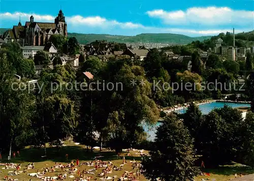 AK / Ansichtskarte Wetzlar Fliegeraufnahme Freibad Kat. Wetzlar