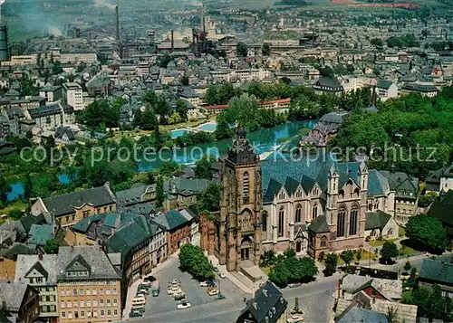 AK / Ansichtskarte Wetzlar Fliegeraufnahme Lahnpartie mit Dom Kat. Wetzlar